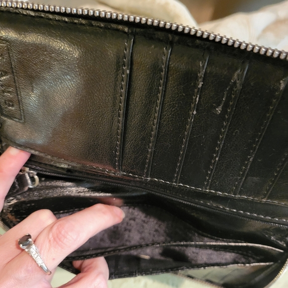 L.A.M.B. Gwen Stefani Logo Paint Spill Graffiti Wallet Leather PVC Designer #45 - Picture 11 of 12